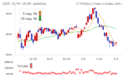 ワールドホールディングスチャート