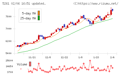 リソルホールディングスチャート