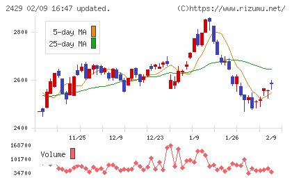 ワールドホールディングスチャート