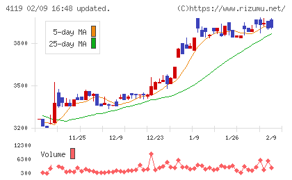 日本ピグメントホールディングスチャート