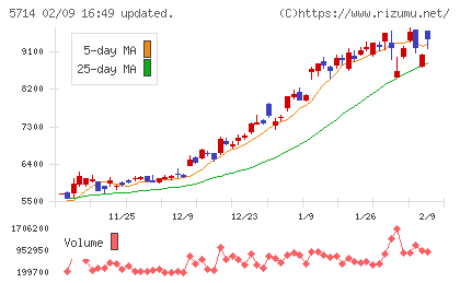 ＤＯＷＡホールディングスチャート