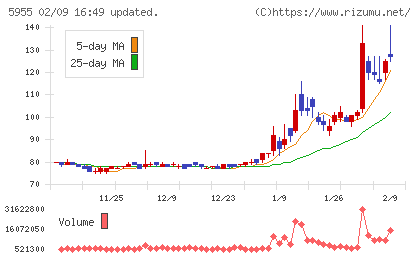ワイズホールディングスチャート