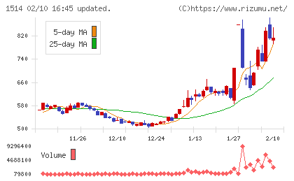 住石ホールディングスチャート