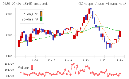 ワールドホールディングスチャート