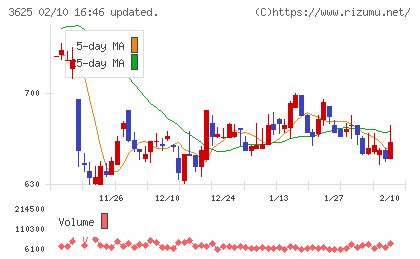 テックファームホールディングスチャート