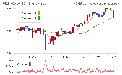 エヌジェイホールディングスチャート