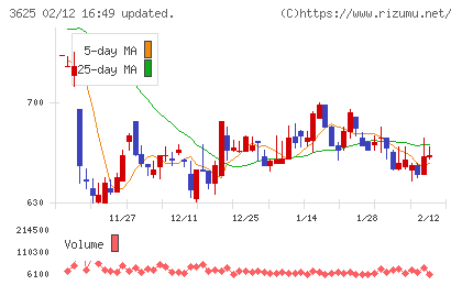 テックファームホールディングスチャート