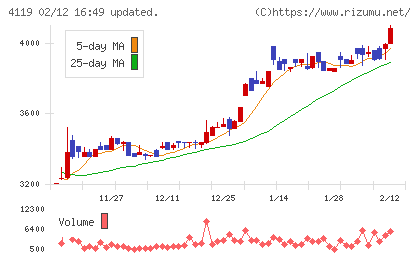日本ピグメントホールディングスチャート
