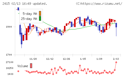 ヒューマンホールディングスチャート