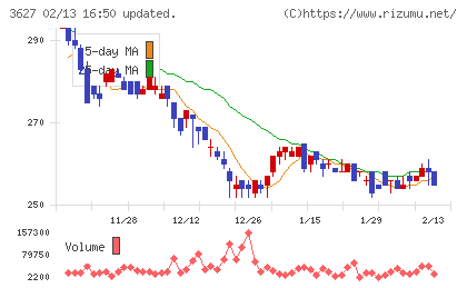 テクミラホールディングスチャート