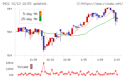 エヌジェイホールディングスチャート