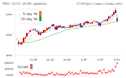 サガミホールディングスチャート