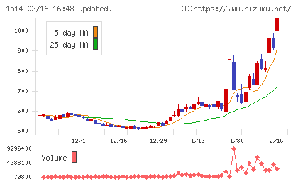 住石ホールディングスチャート