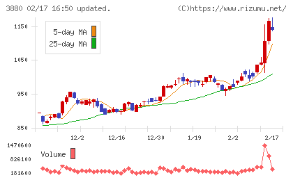 大王製紙チャート