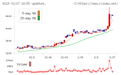 日本ピグメントホールディングスチャート
