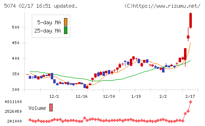 テスホールディングスチャート