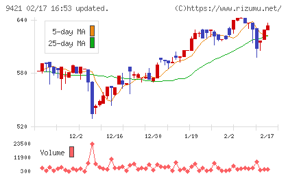 エヌジェイホールディングスチャート
