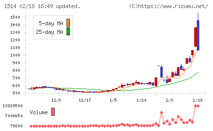 住石ホールディングスチャート