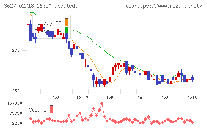 テクミラホールディングスチャート