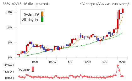 大王製紙チャート
