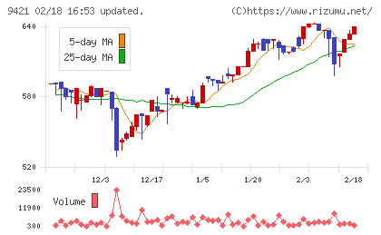 エヌジェイホールディングスチャート