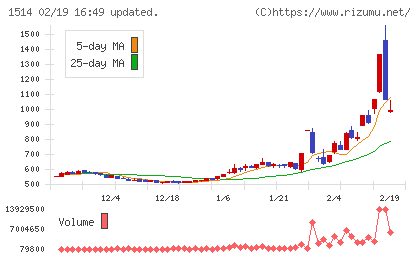 住石ホールディングスチャート