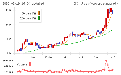 大王製紙チャート