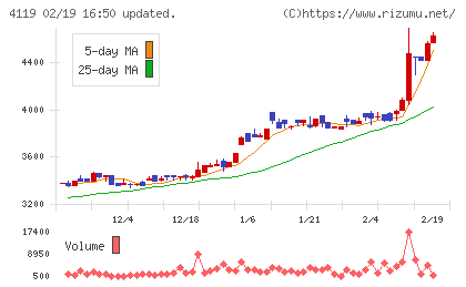 日本ピグメントホールディングスチャート