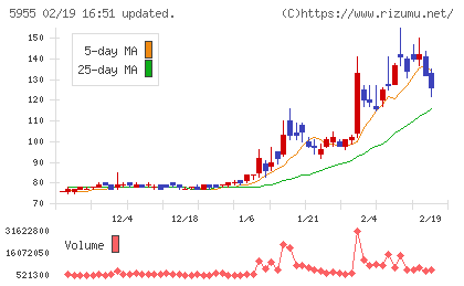 ワイズホールディングスチャート