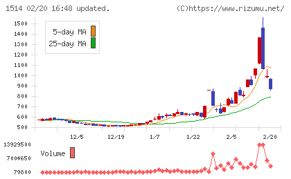 住石ホールディングスチャート