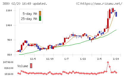 大王製紙チャート