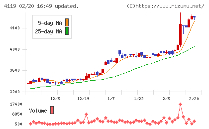 日本ピグメントホールディングスチャート