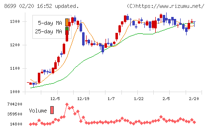 HSホールディングスチャート