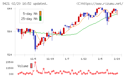 エヌジェイホールディングスチャート
