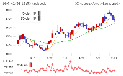 ウエストホールディングスチャート