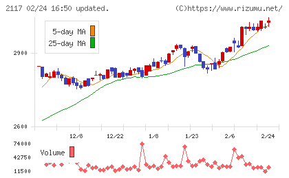 日新製糖ホールディングスチャート