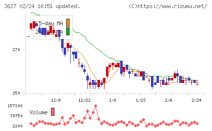 テクミラホールディングスチャート