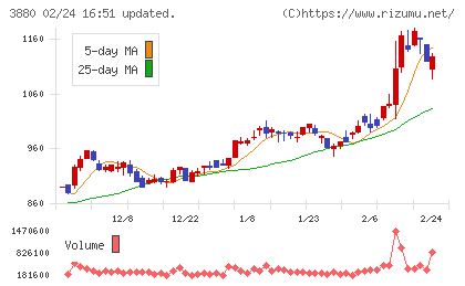 大王製紙チャート