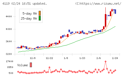 日本ピグメントホールディングスチャート