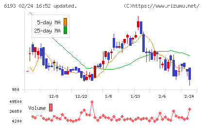 バーチャレクス・ホールディングスチャート