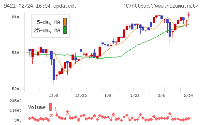 エヌジェイホールディングスチャート