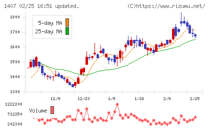 ウエストホールディングスチャート