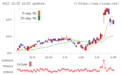 日本ペイントホールディングスチャート