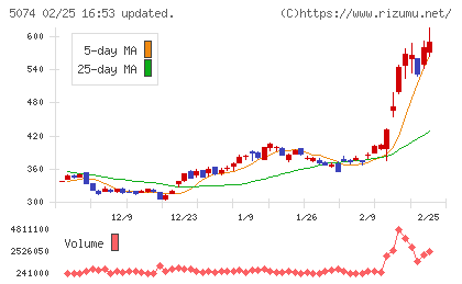テスホールディングスチャート