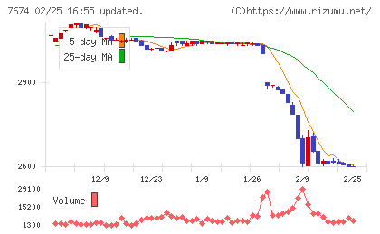 ＮＡＴＴＹ　ＳＷＡＮＫＹホールディングスチャート