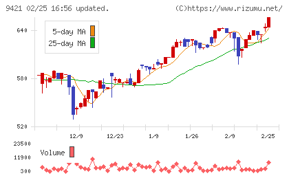 エヌジェイホールディングスチャート
