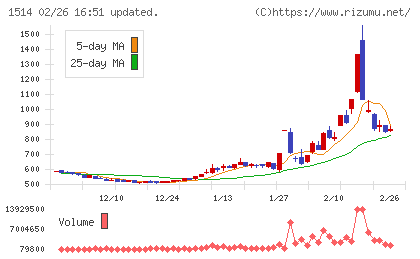 住石ホールディングスチャート