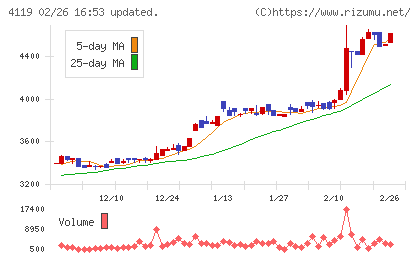日本ピグメントホールディングスチャート