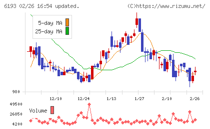 バーチャレクス・ホールディングスチャート