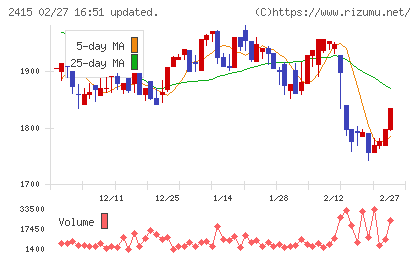 ヒューマンホールディングスチャート